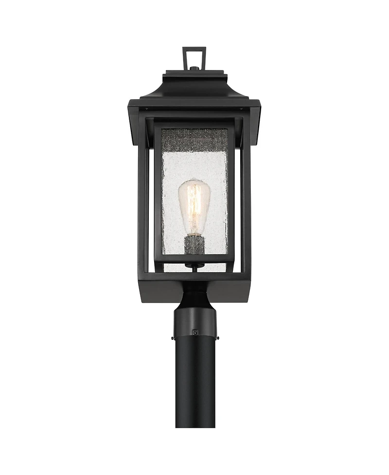 John Timberland Cecile 23 High Mission Outdoor Post Mount Light Fixture Pole Porch House Box Lantern Weatherproof Clear Glass Shade