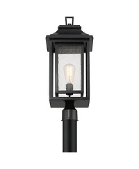 John Timberland Cecile 23 High Mission Outdoor Post Mount Light Fixture Pole Porch House Box Lantern Weatherproof Clear Glass Shade