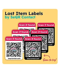 SeQR Contact Lost Item Labels 6-Pack