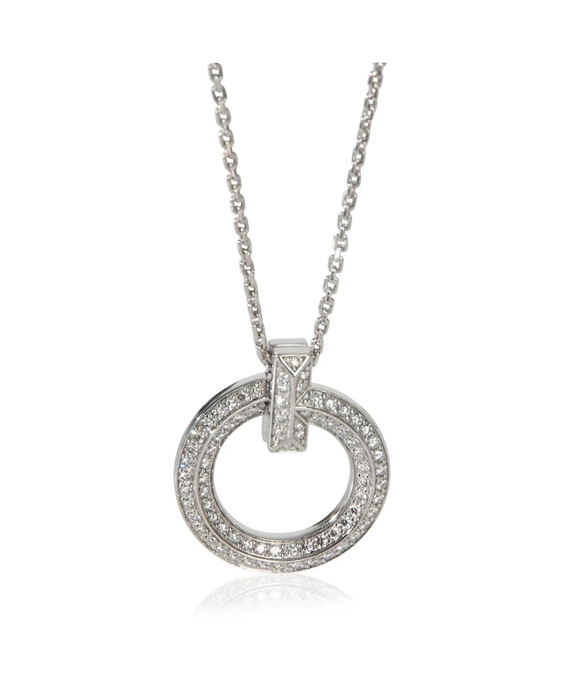 Pre-Owned Tiffany & Co White Gold Diamond Tiffany T T1 Circle Pendant