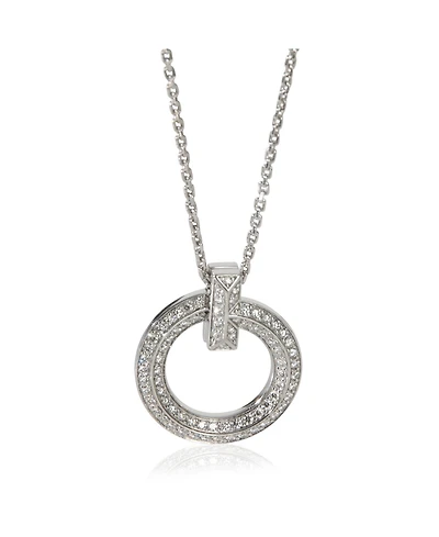 Pre-Owned Tiffany & Co White Gold Diamond Tiffany T T1 Circle Pendant