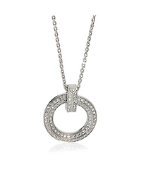 Pre-Owned Tiffany & Co White Gold Diamond Tiffany T T1 Circle Pendant