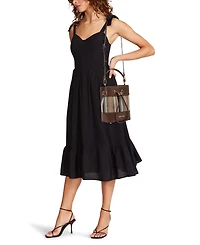Anne Klein Stripe Mini Bucket Handbag