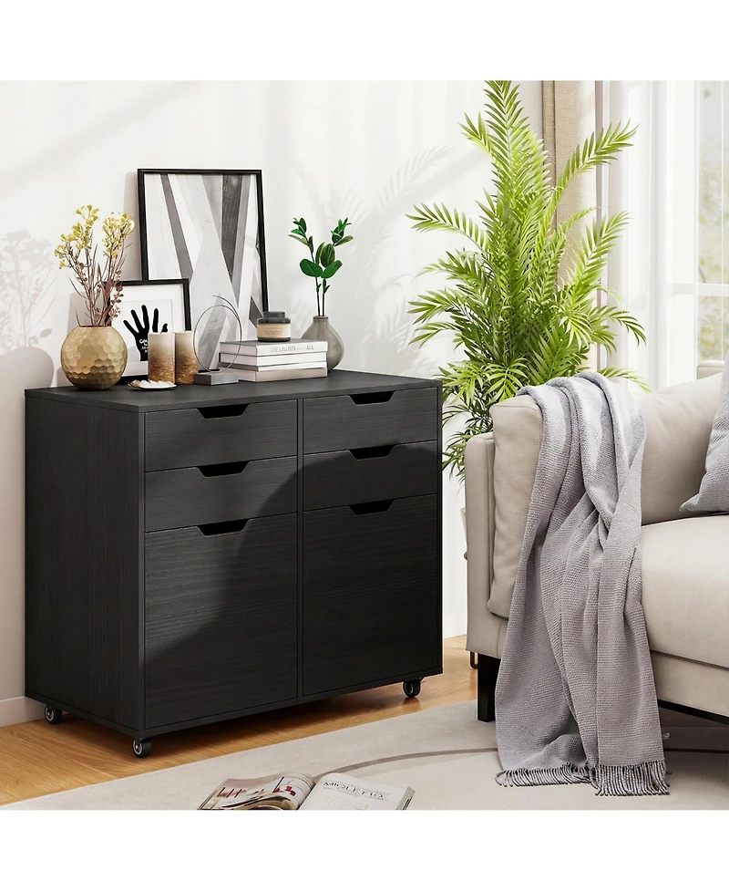 Slickblue Rolling File Cabinet 4 Drawer for Home Office Organization
