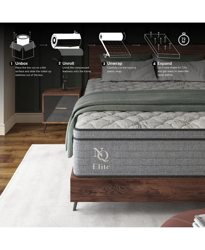 Clihome Elite Series Machka 12 Inch Cooling Gel Hybrid Mattress