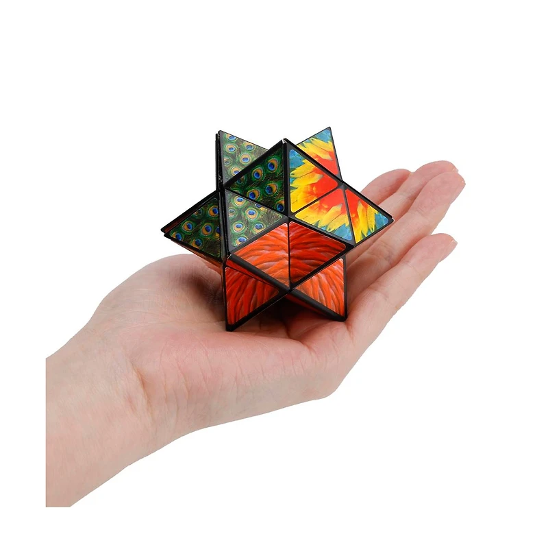 Bruce & Shark 2-in-1 Animal theme Fidget Cube - Folds into Star, Cube & Rectangle