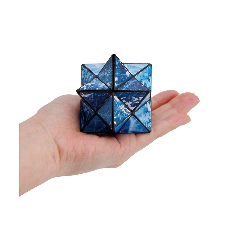 Bruce & Shark 2-in-1 North and South Poles Fidget Cube - Folds into Star, Cube & Rectangle