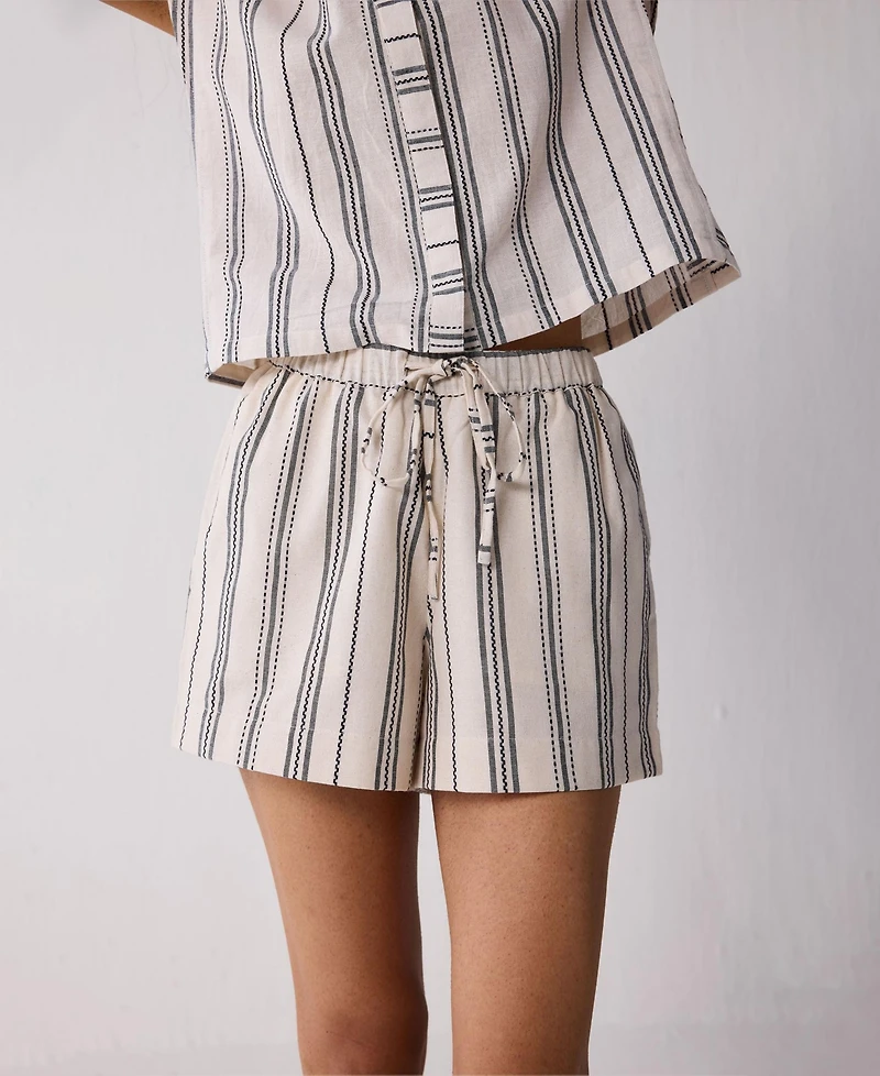 Reistor Women's Regular Drawstring Shorts Stripes