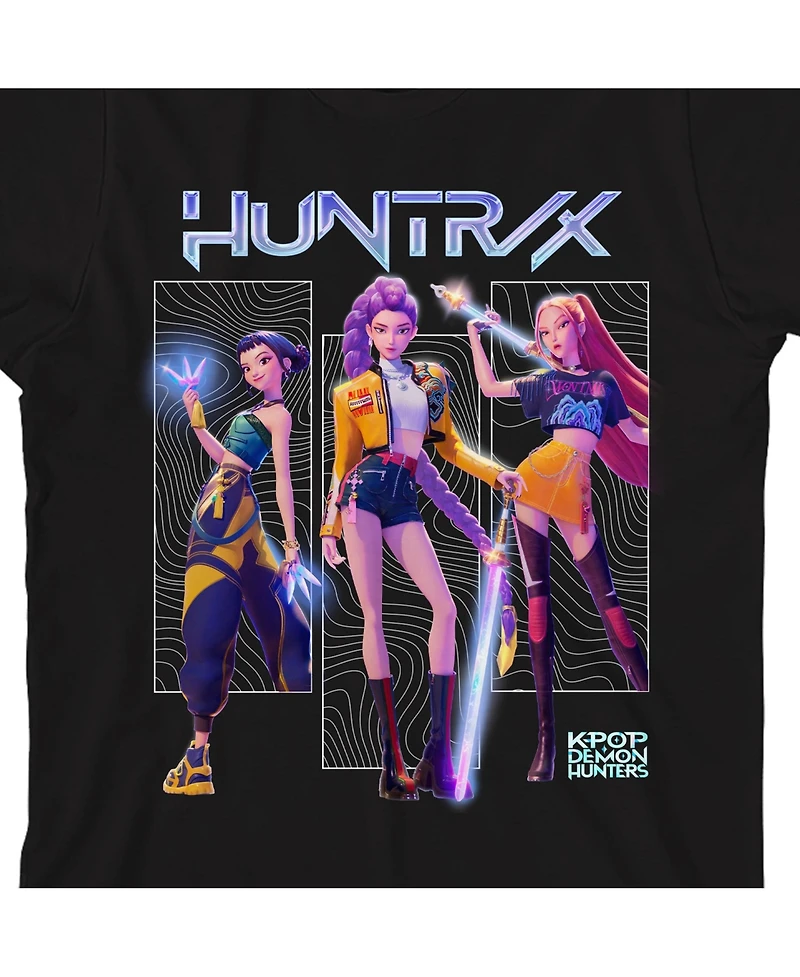 Kpop Demon Hunters Boy's Crew Neck Short Sleeve T-shirt