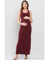 Hello Miz Maternity Scoop Neck Sleeveless Maxi Dress