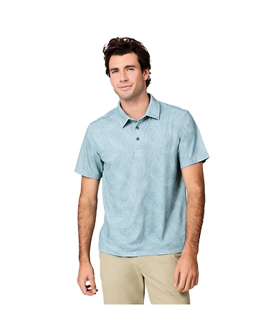 Free Country Men's SunFree Upf Printed Polo Shirt