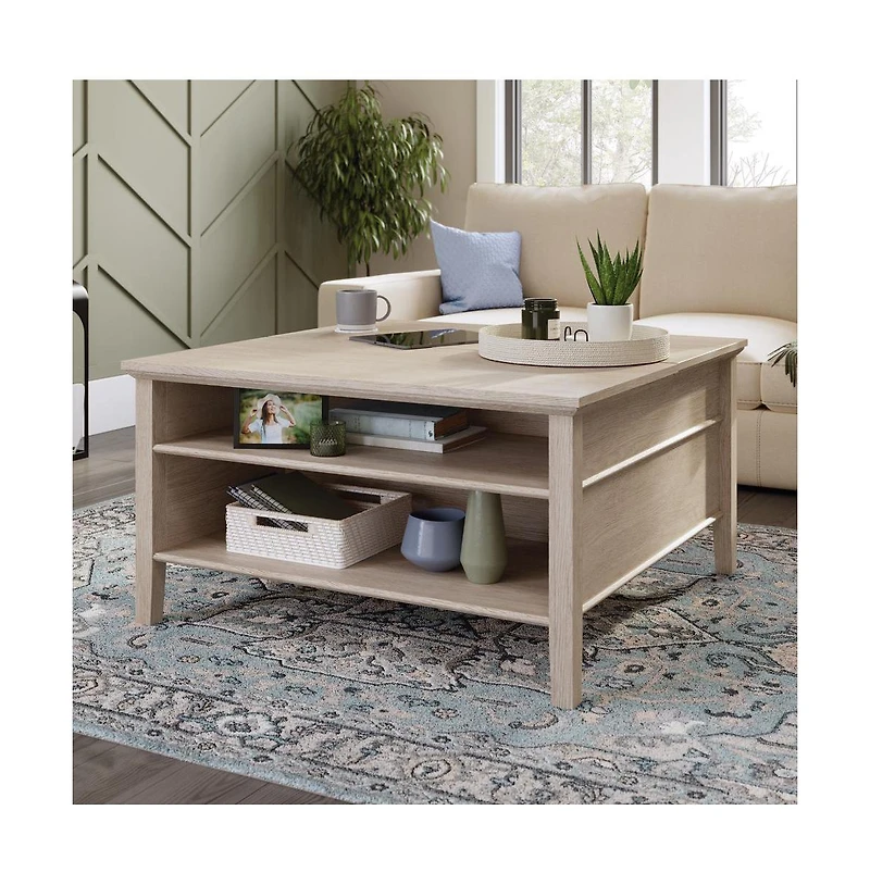 Sauder East Adara Coffee Table, Cascade Oak finish