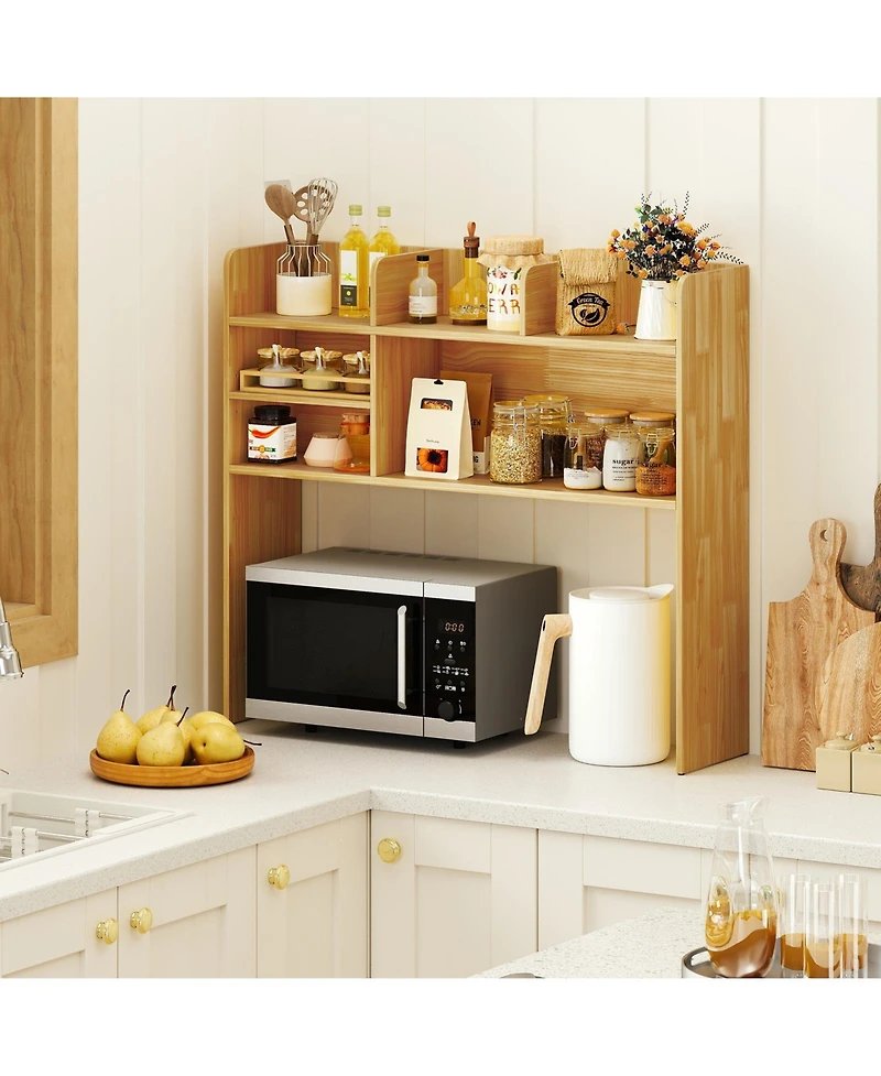 Slickblue Desktop Bookshelf with 6 Shelves Countertop Storage Hutch