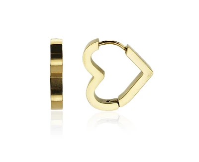 Rebl Jewelry Heart Huggie Earrings