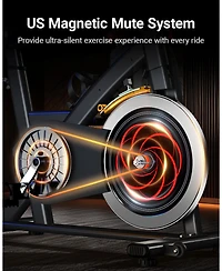 Harison Magnetic Exercise Bike for Home, 350 lbs Capacity, Adjustable with App