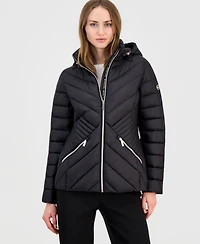 Michael Kors Petite Hooded Packable Puffer Coat, Created for Macy's