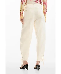 Desigual Women's Long Tie Trousers