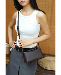 Susu Ivy Small Pebbled Leather Crossbody Bag Minimalist Shoulder Lightweight Everyday Purse for Women