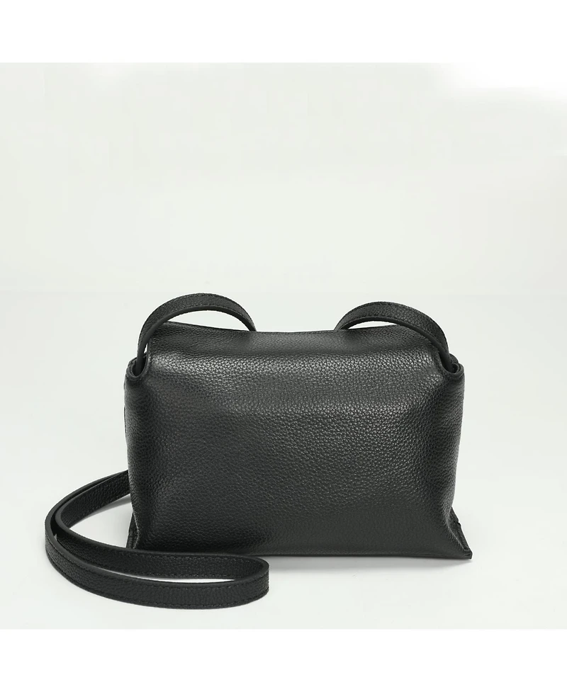 Susu Ivy Small Pebbled Leather Crossbody Bag Minimalist Shoulder Lightweight Everyday Purse for Women