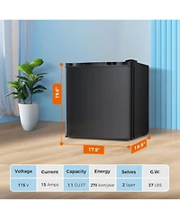 Cowsar 1.1 Cu.ft Upright Freezer with Reversible Door and Thermostat