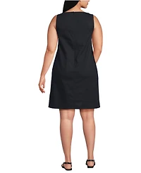 Lands' End Plus Linen Shift Above the Knee Dress