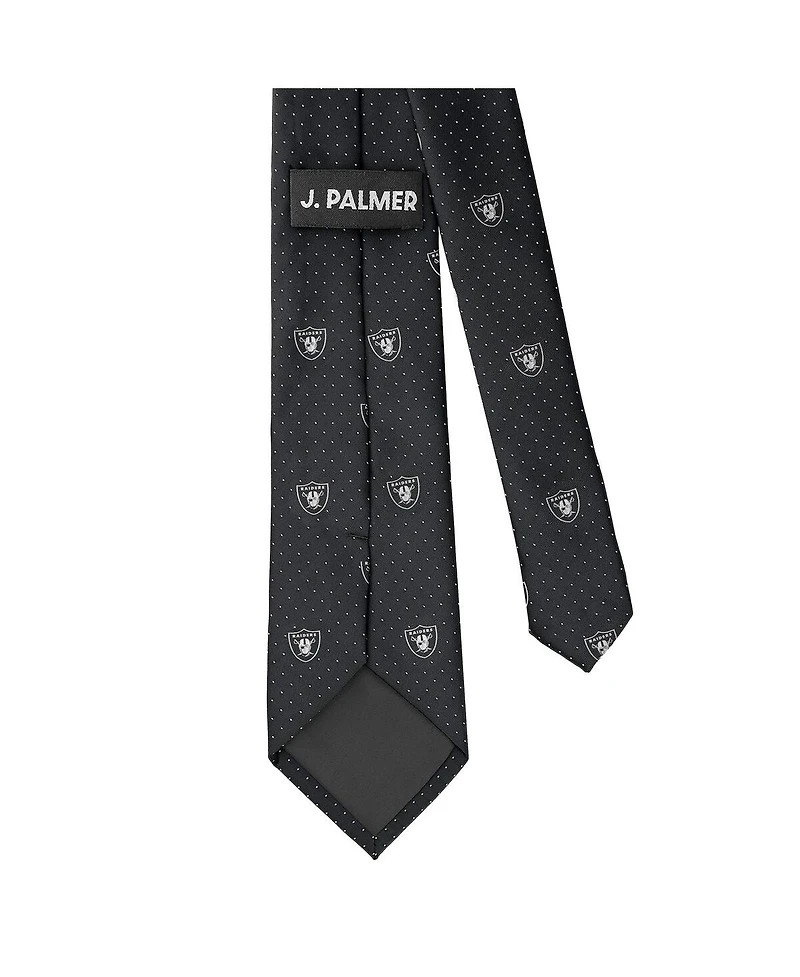 J. Palmer Men's Las Vegas Raiders Game Day Polka Dot Tie