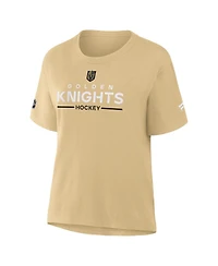 Fanatics Women's Gold Vegas Golden Knights Authentic Pro Primary T-Shirt