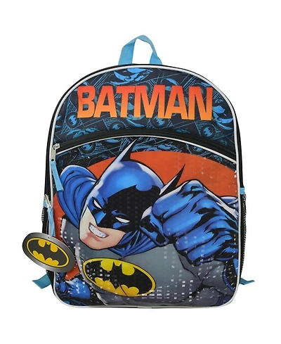 Batman Dc Comics 16" Backpack with Side Mesh Pockets and front pocket