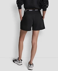 Dkny Sport Women's High-Rise Logo Elastic Waist Shorts