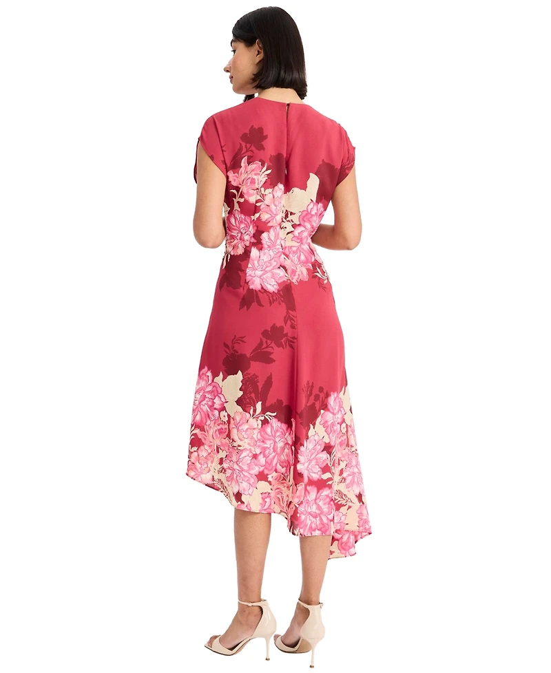 Maggy London Women's Crewneck Midi Dress