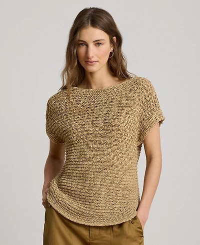 Lauren Ralph Women's Boat Neck Dropped Shoulder Sweater