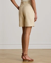 Lauren Ralph Women's High-Rise Pleated Bermuda Shorts