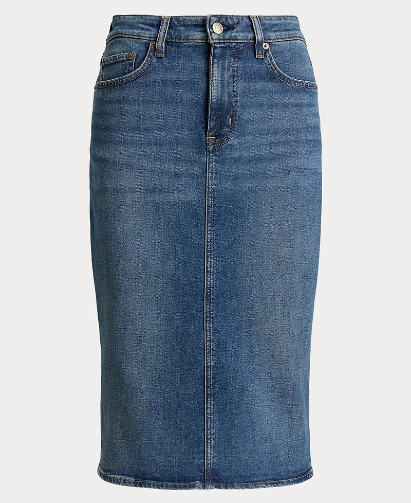 Lauren Ralph Women's Denim Pencil Skirt