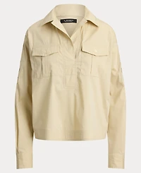 Lauren Ralph Women's Long-Sleeve Cropped Shirt