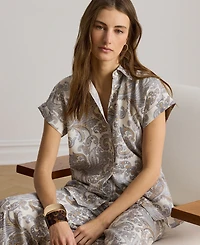 Lauren Ralph Petite Paisley Short-Sleeve Shirt