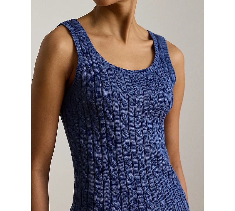 Lauren Ralph Petite Cable-Knit Sleeveless Sweater