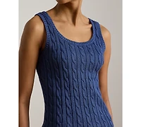 Lauren Ralph Petite Cable-Knit Sleeveless Sweater