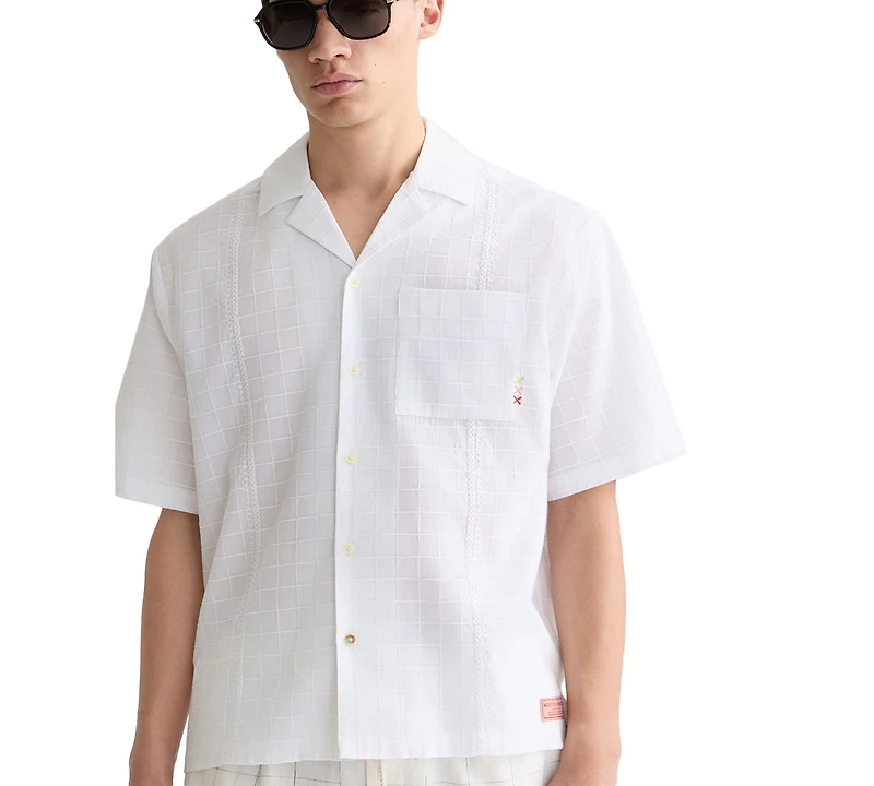 Scotch & Soda Men's Embroidered Short-Sleeve Shirt