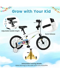 Slickblue Kids Ride On Bike with Training Wheels