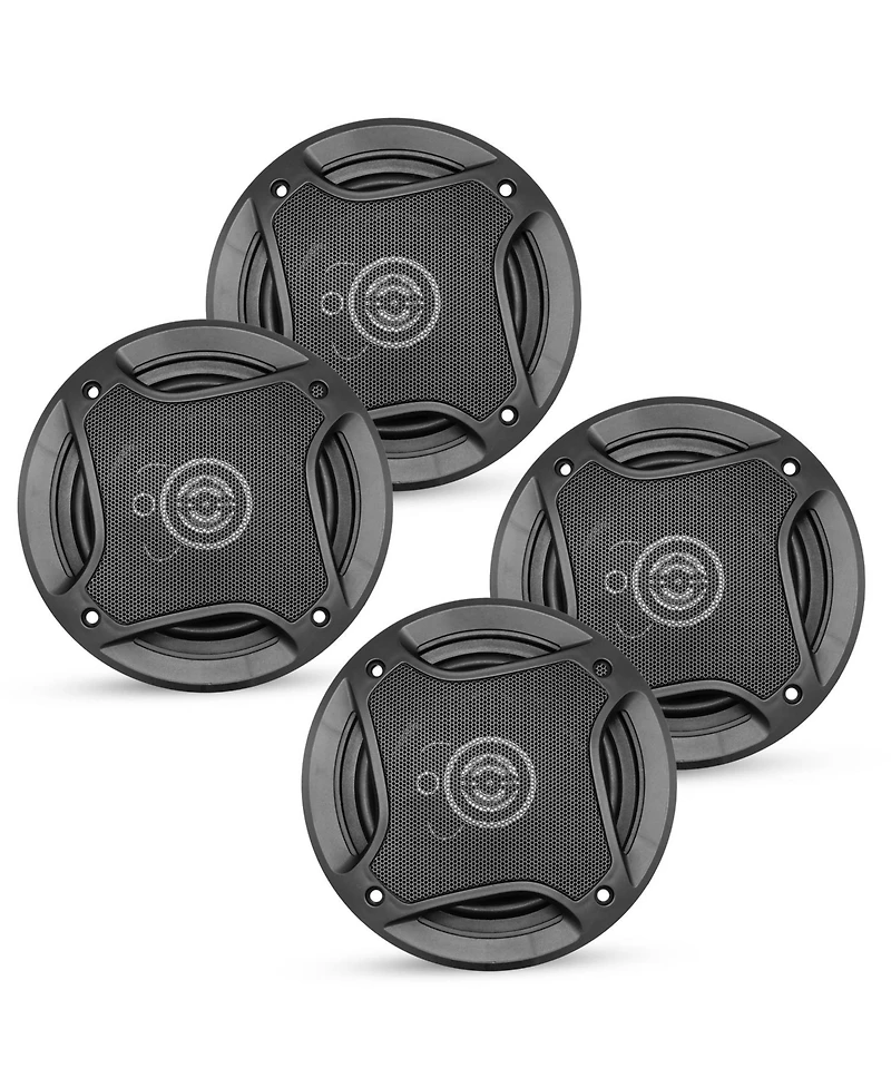 5Core Coaxial Car Door Speakers 4Pcs 350W 4Ohm 2 Way Component Subwoofer Audio w Super Tweeter