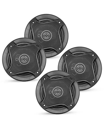 5Core Coaxial Car Door Speakers 4Pcs 350W 4Ohm 2 Way Component Subwoofer Audio w Super Tweeter