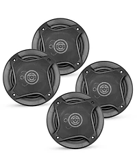 5Core Coaxial Car Door Speakers 4Pcs 350W 4Ohm 2 Way Component Subwoofer Audio w Super Tweeter