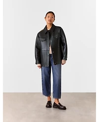 Whistles Women's Clean Bonded Leather Jacket