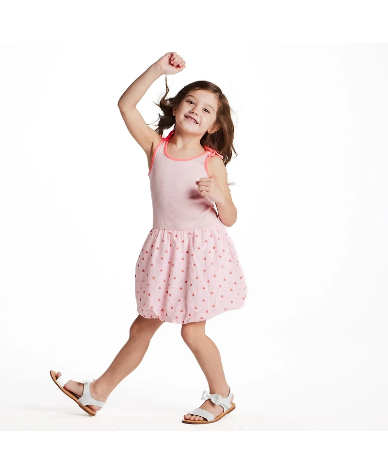 Andy & Evan Toddler Girls Ribbed Bubble Dress