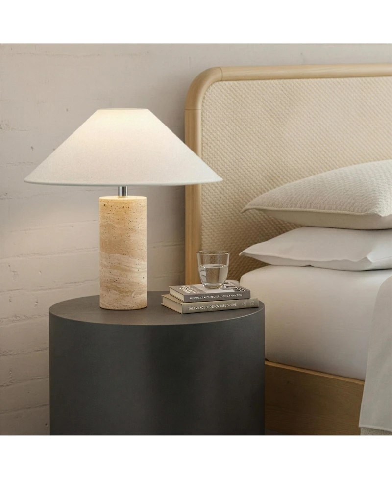 Brightech Runo Stone Led Table Lamp with Dimmer (14")