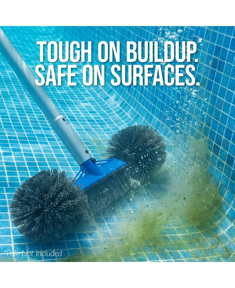 Best Choice Products Heavy-Duty Pool Brush Head with Reinforced Aluminum Bracket - Wall and Floor Cleaner (Head Only)