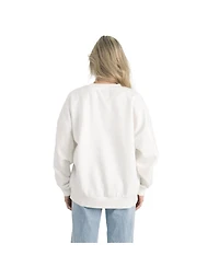 Gameday Couture Women's White Auburn Tigers Premium Fleece Drop Shoulder Oversized Pullover Sweatshirt