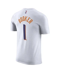Nike Men's Devin Booker White Phoenix Suns 2023/24 Association Name & Number T-Shirt