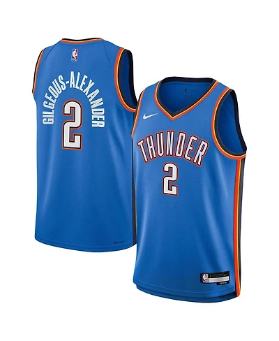 Nike Big Boys and Girls Shai Gilgeous-Alexander Blue Oklahoma City Thunder Swingman Jersey - Icon Edition
