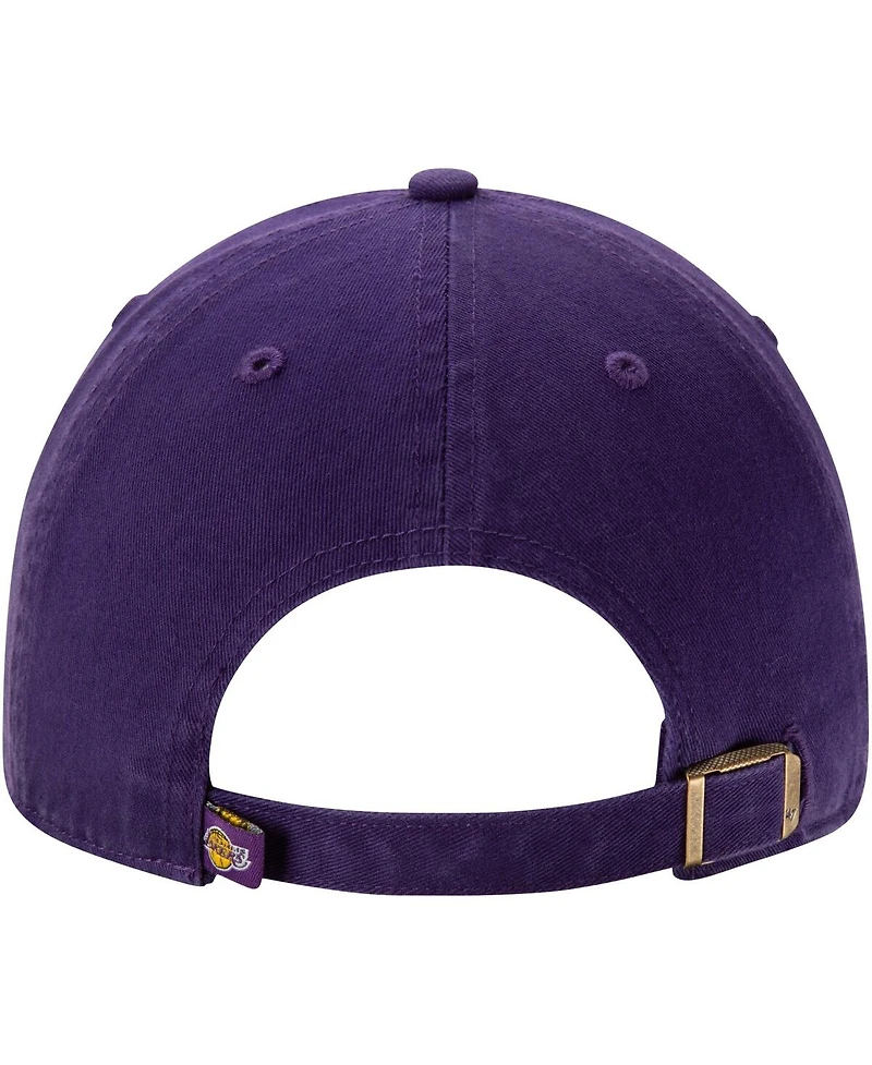 '47 Brand Men's Purple Los Angeles Lakers Core Logo Clean Up Adjustable Hat